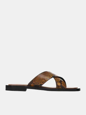 Cross Sandals (WBM40511A-17040-533-CUOIO)