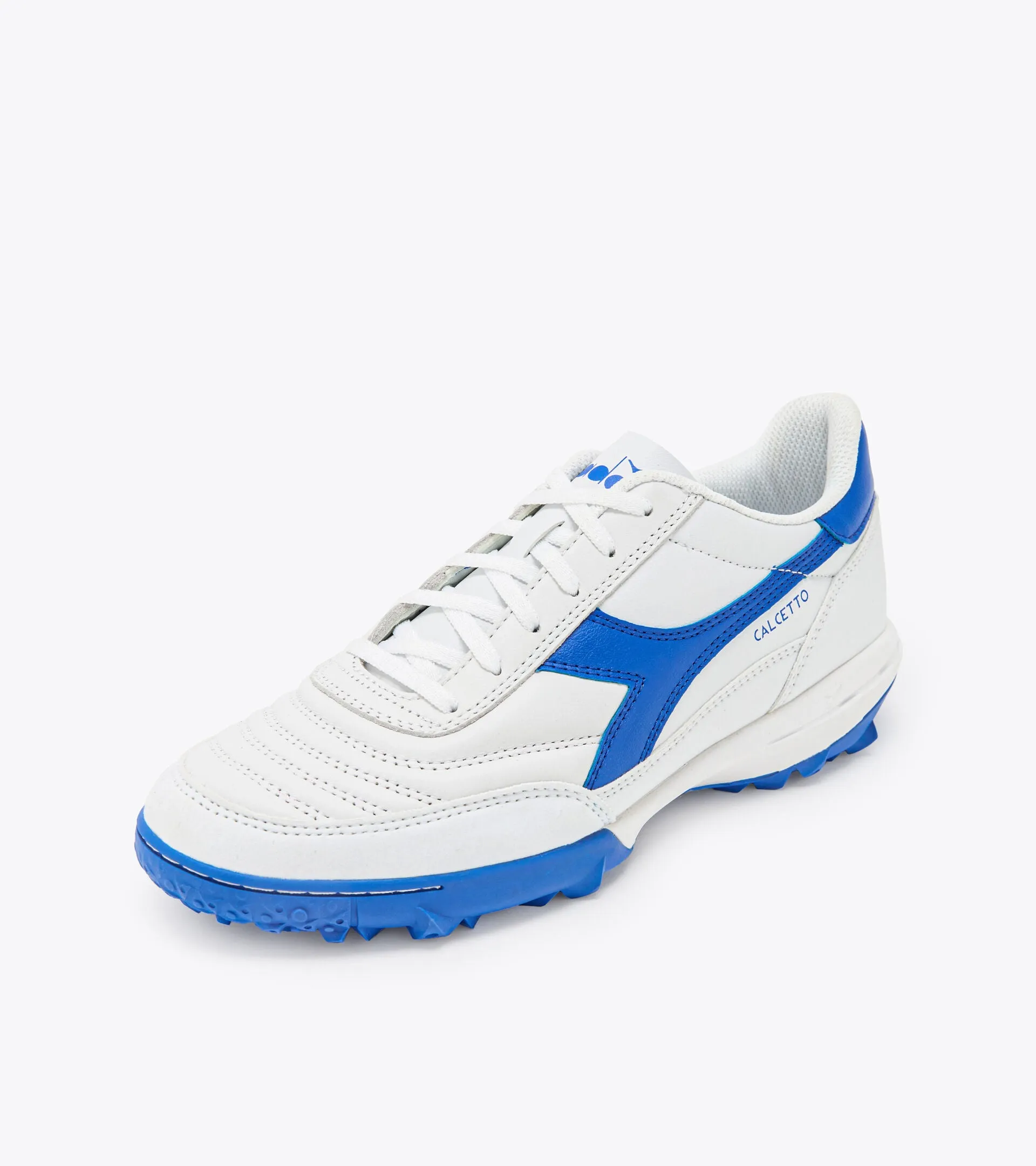 Diadora Calcetto II LT Turf Soccer Shoe - White/Royal Blue