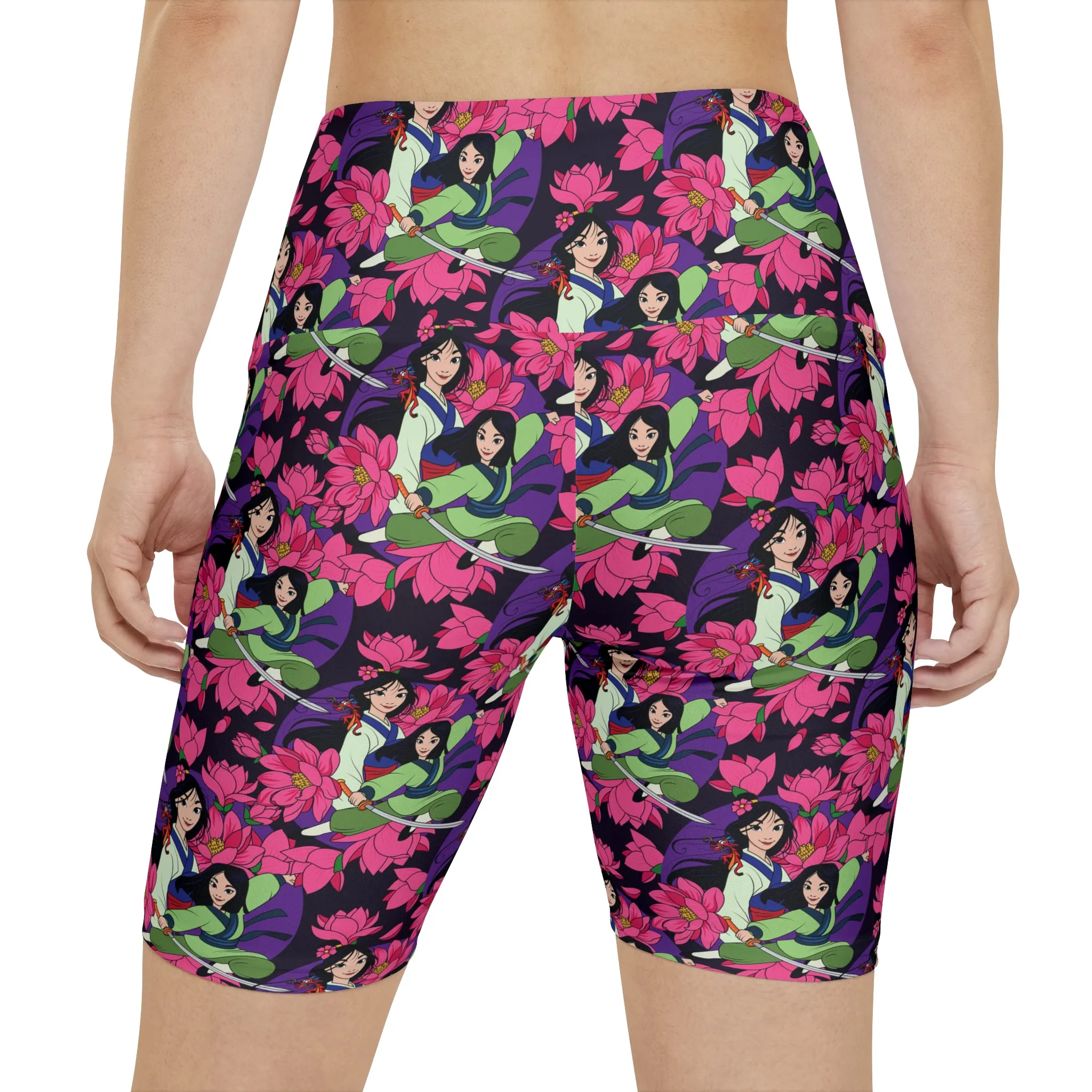 Disney Mulan Blooming Flowers Women's Athletic Workout Shorts