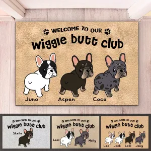 Dog Lover - Frenchie Wiggle Butt Club Dog - Personalized Doormat