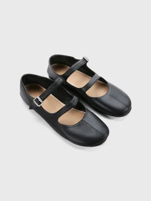 double strap ballerina flat