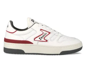 Etonic B481 sneakers in white leather with burgundy details