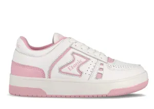 Etonic B509 sneakers in white leather with baby pink inserts and details