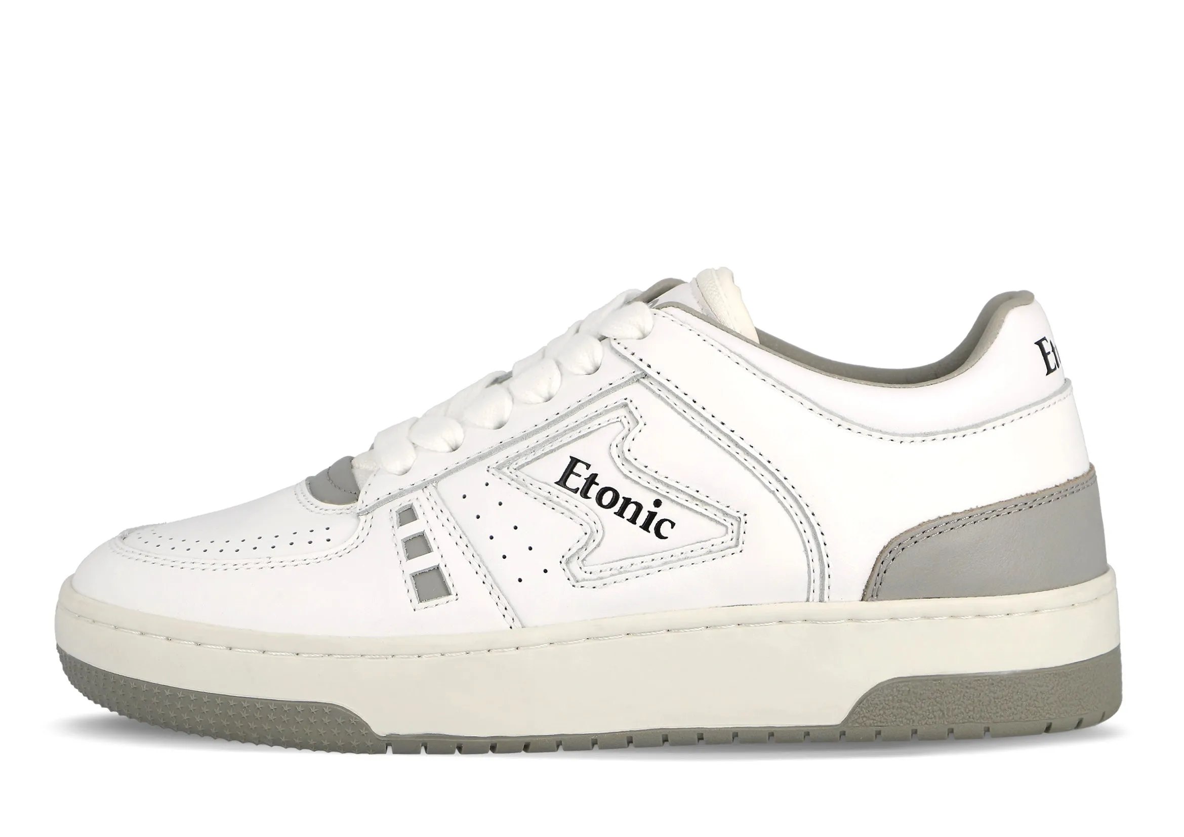 Etonic B509 sneakers in white leather with grey inserts and details