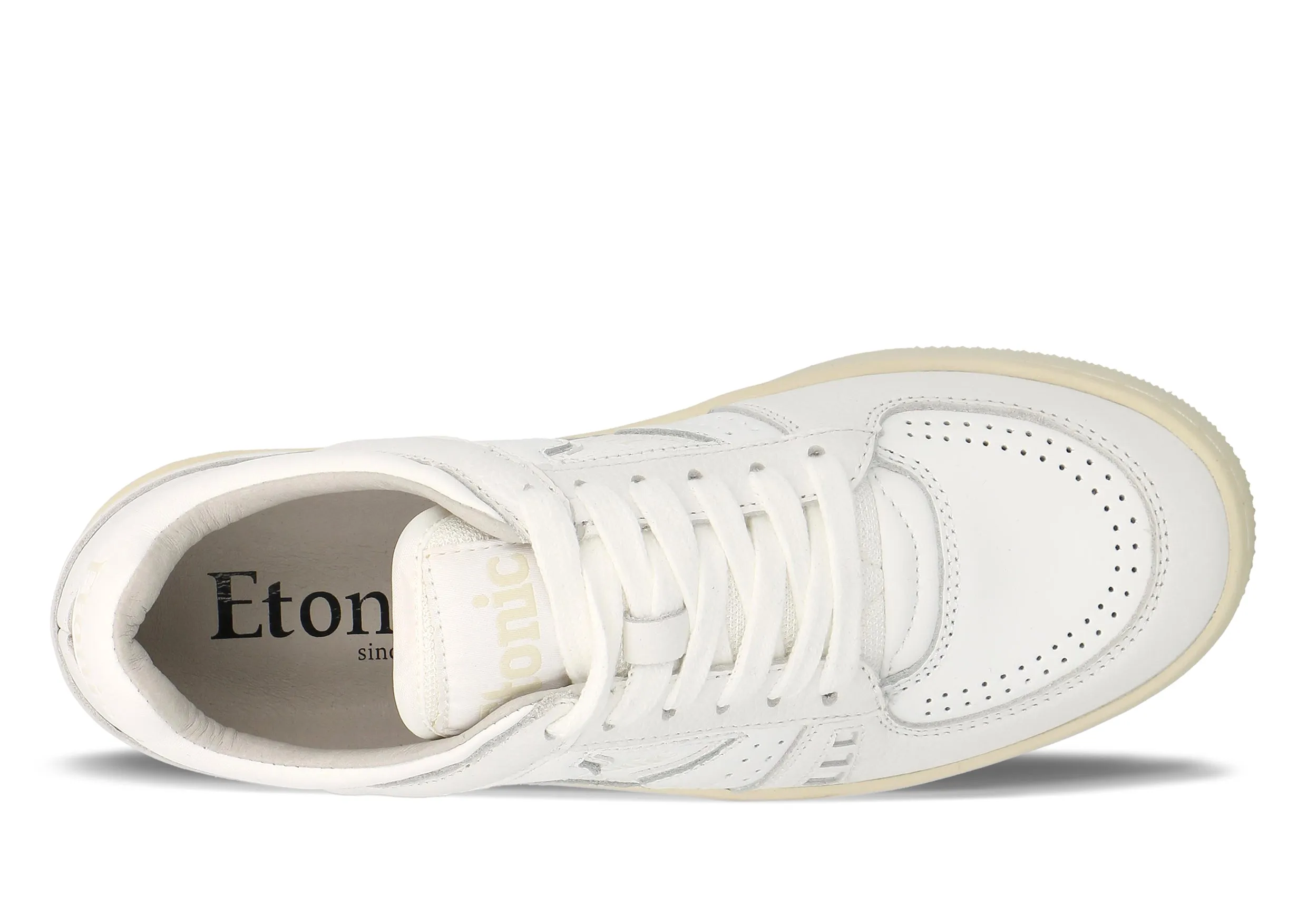 Etonic B509 sneakers in white leather with tonal details and beige outsole.