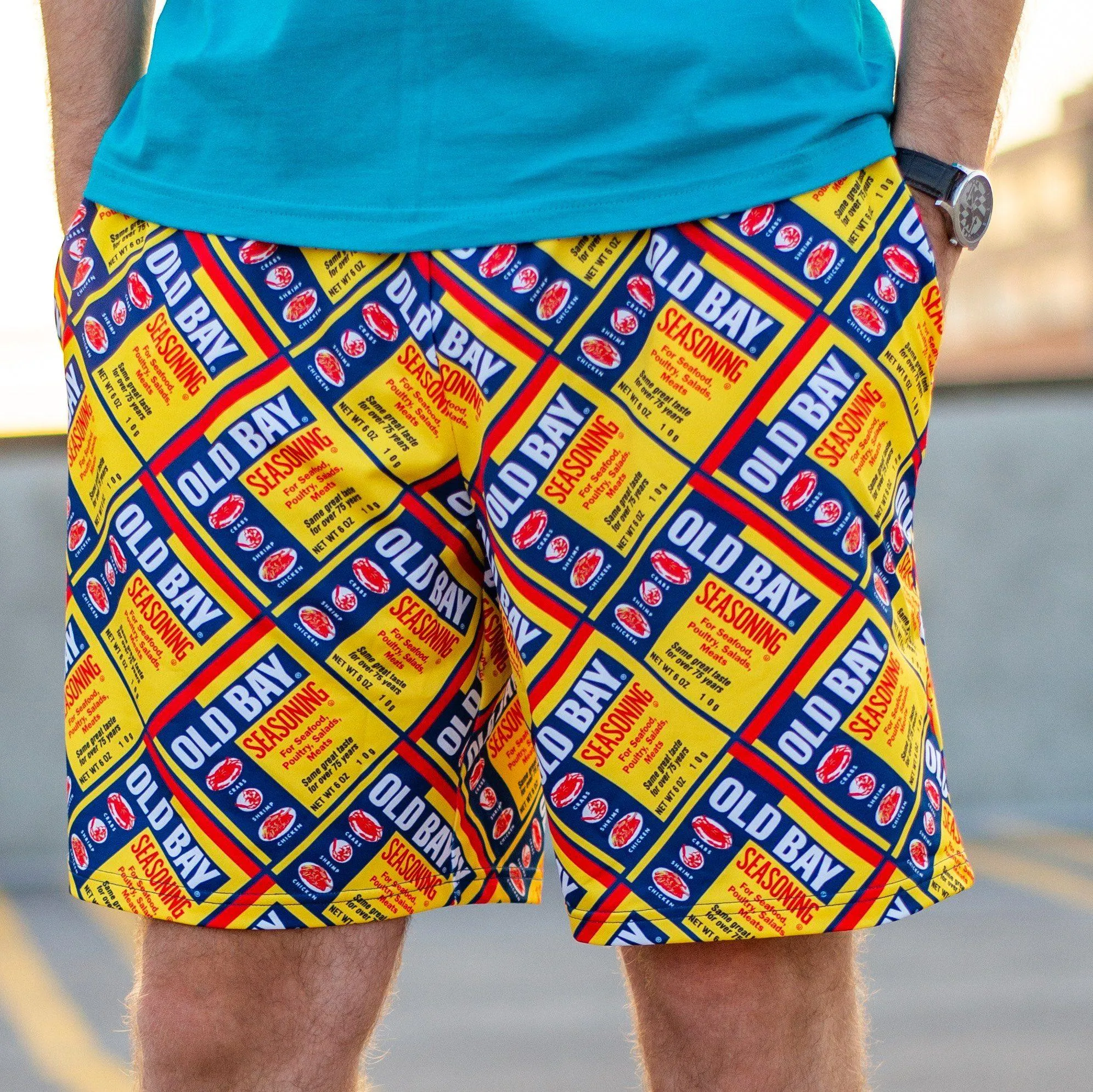 Flat OLD BAY Can Pattern / Athletic Shorts (Men)