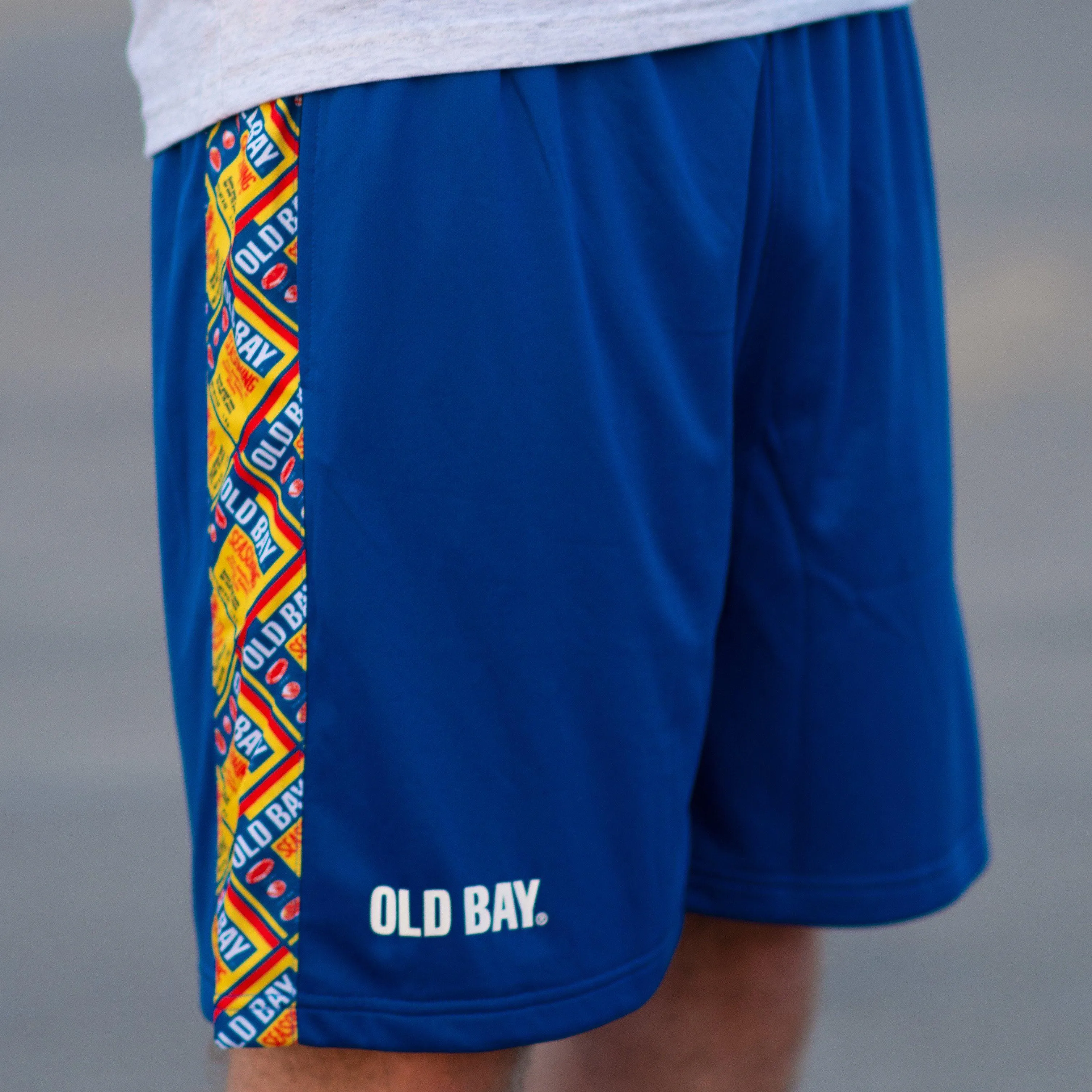 Flat OLD BAY Can Pattern Sides (Royal) / Running Shorts (Men)