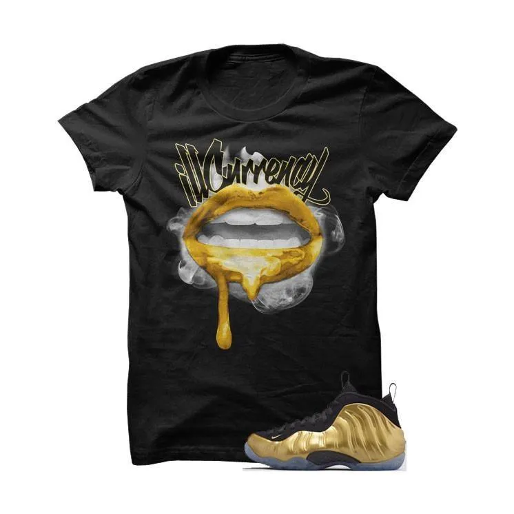 Foamposite One "Metallic Gold" Black T Shirt (Lips)