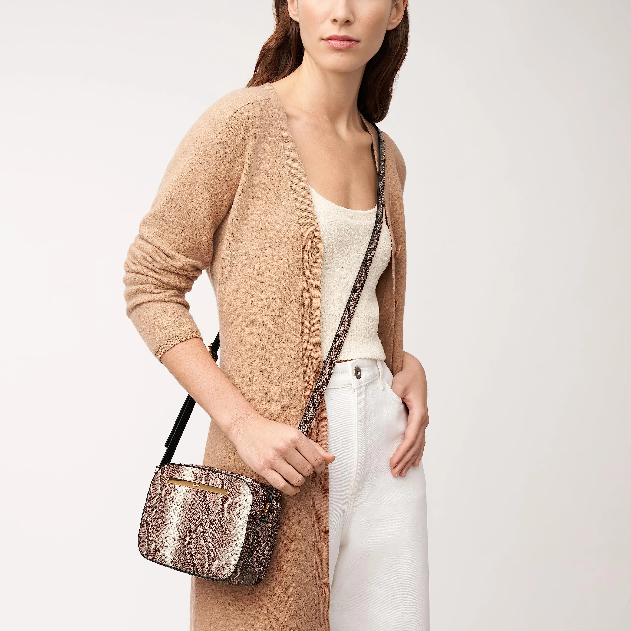 Fossil Liza Brown Crossbody Bag ZB1771874