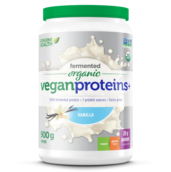 Genuine Health Organic Fermented Vegan Proteins  - Vanilla (900g)