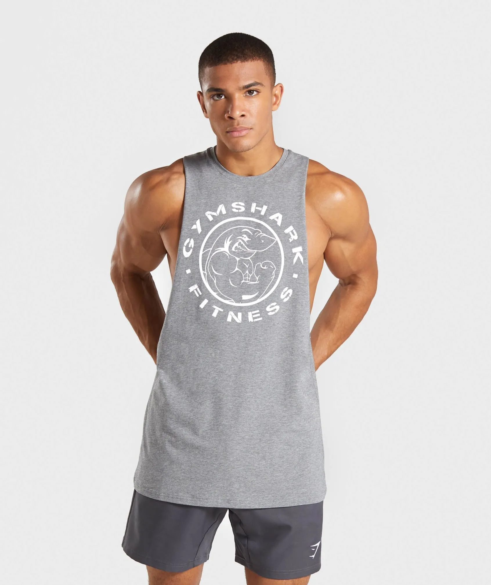 Gymshark Legacy Drop Armhole Tank - Grey Marl