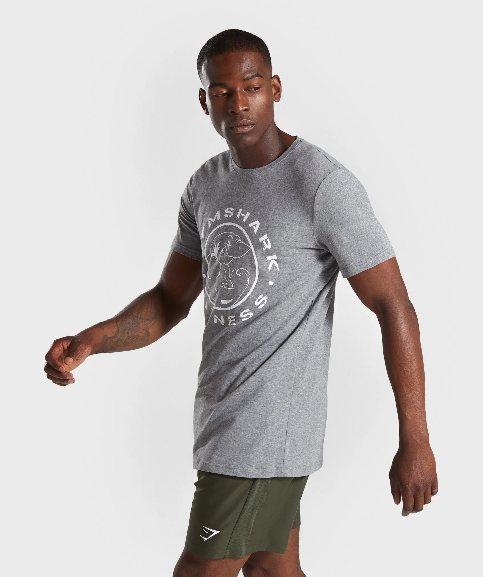 Gymshark Legacy T-Shirt- Grey Marl