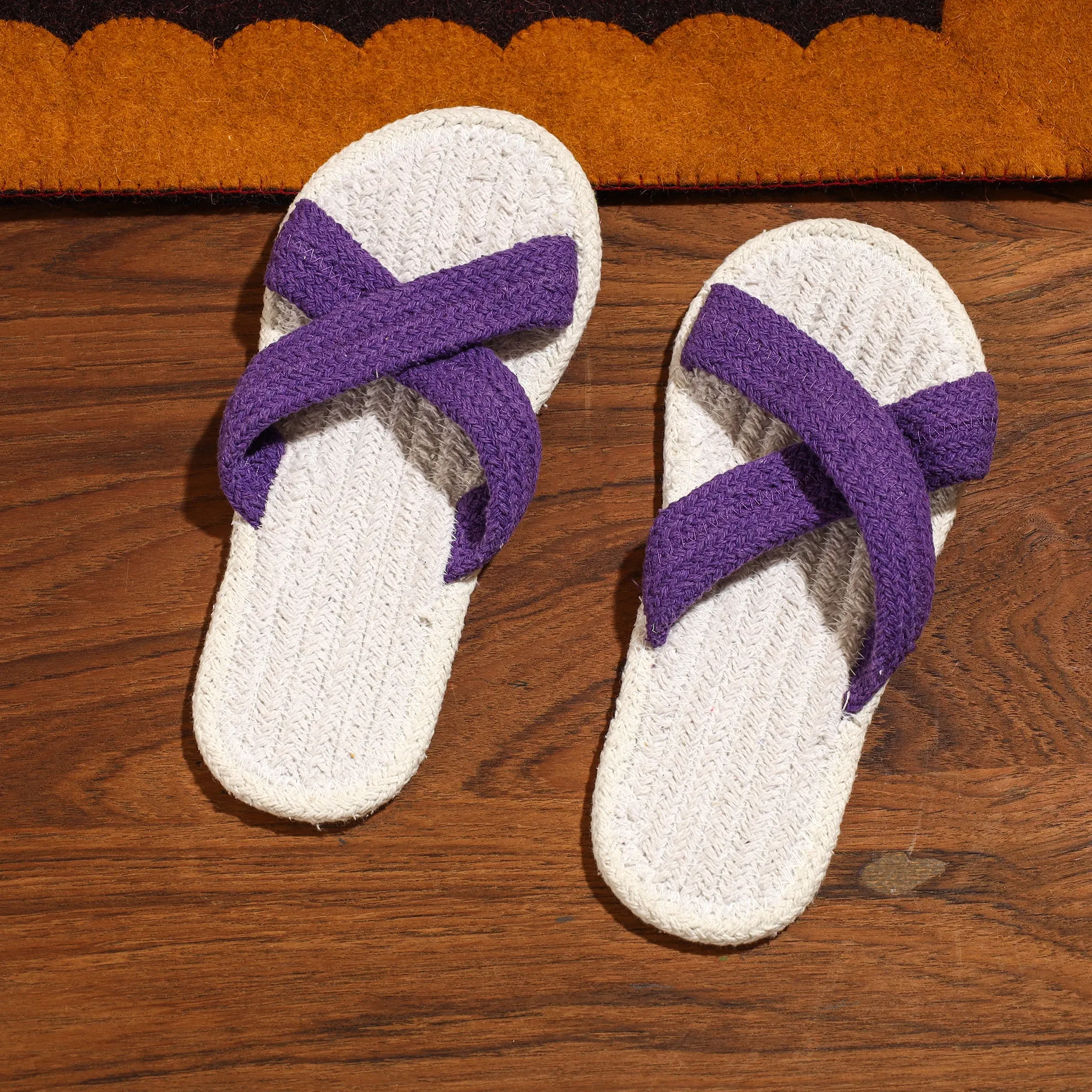 Hand Braided Cotton Stitched Home Slipper 20