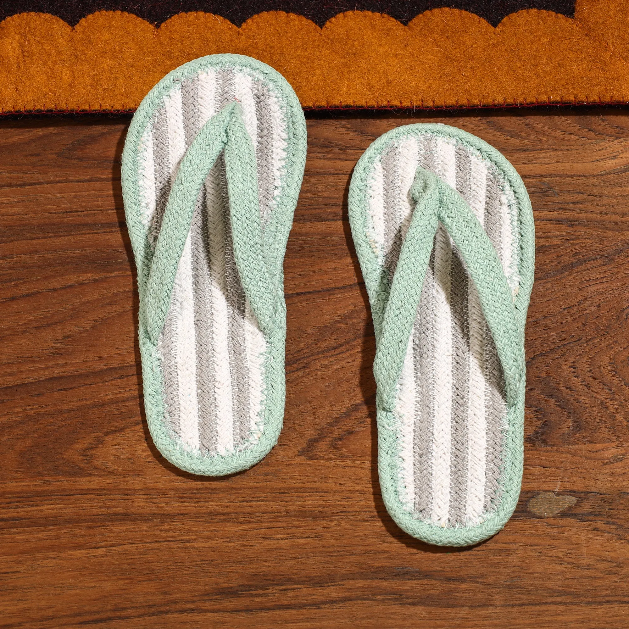 Hand Braided Cotton Stitched Home Slipper 24