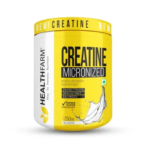 Healthfarm Creatine Monohydrate Powder - 3g of Micronized Creatine Powder per Serving, Creatine Pre Workout, Creatine for Building Muscle, Creatine Monohydrate (250 gram)