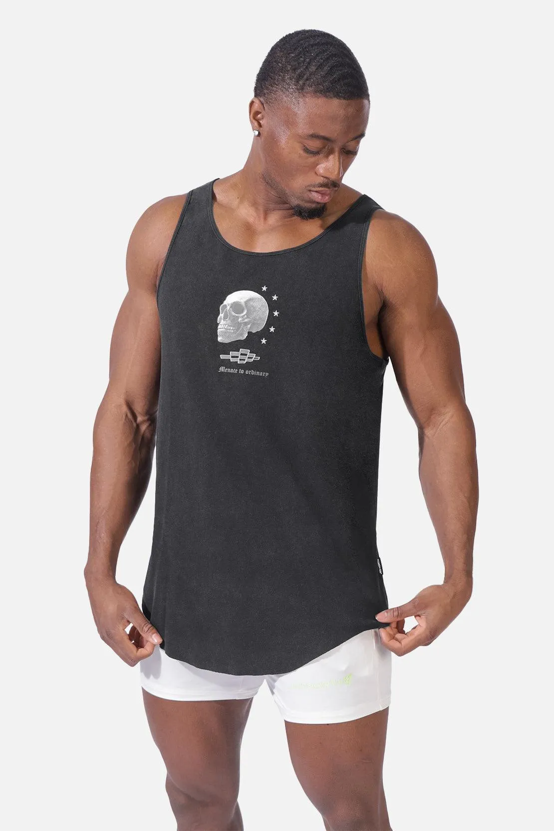 Heavy Duty Workout Tank Top - Washed Black