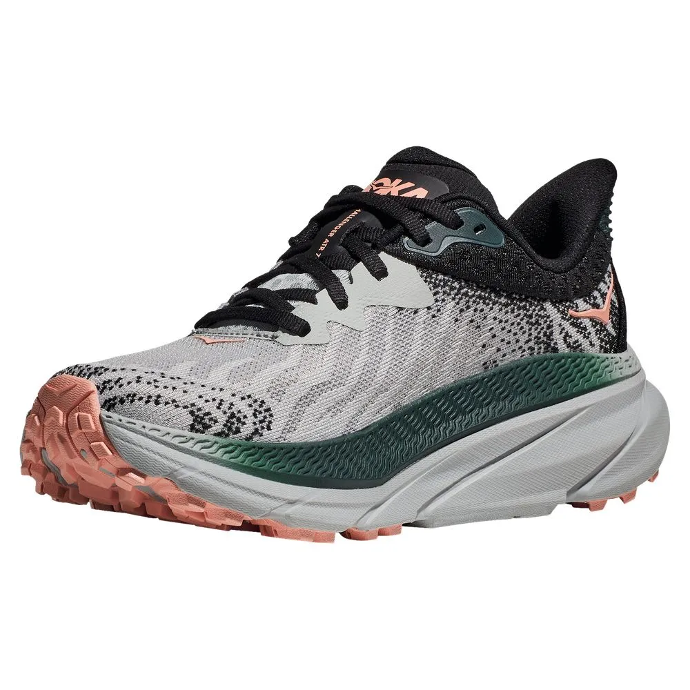 Hoka 1134498-HMSP Challenger ATR 7 Trail Running Shoes for Ladies - Harbor Mist/Spruce - 7M