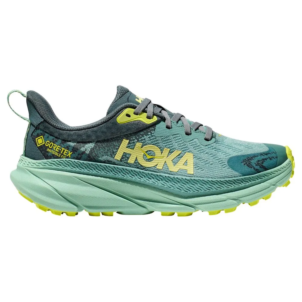 Hoka 1134502-TBGRN Challenger 7 GTX Waterproof Trail Running Shoes for Ladies - Trellis/Balsam Green - 11M