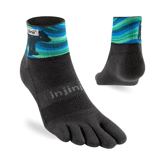 Injinji Artist Designed Mens Mini-Crew Socks - Aurora