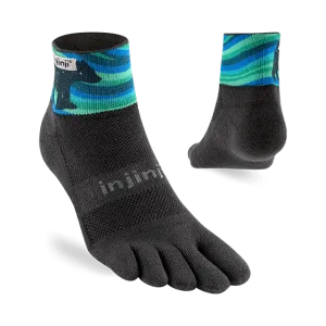 Injinji Artist Designed Mens Mini-Crew Socks - Aurora