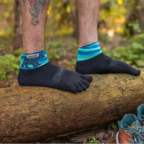 Injinji Artist Designed Mens Mini-Crew Socks - Aurora