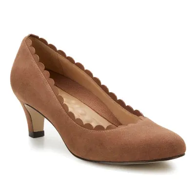 Janie Pump: Warm Taupe Suede I Walking Cradle