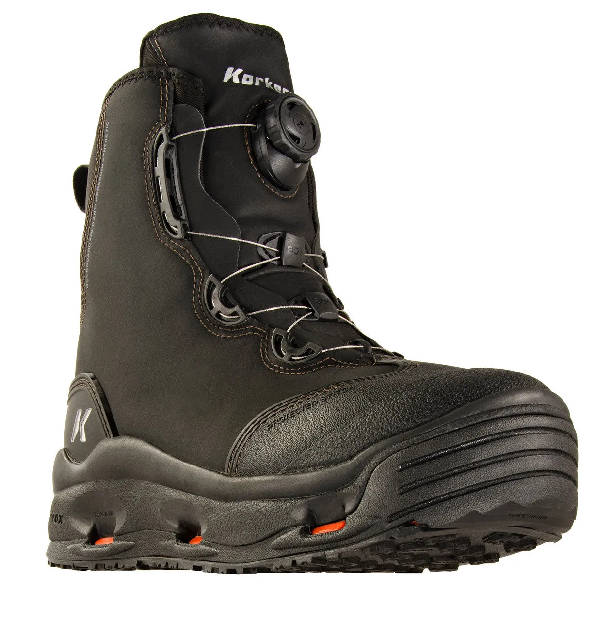 Korkers Devil's Canyon Wading Boots with Kling-On & Studded Kling-On Soles - Black