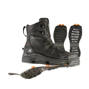 Korkers Mens Black/Grey Snowjack Pro Winter Work Boots