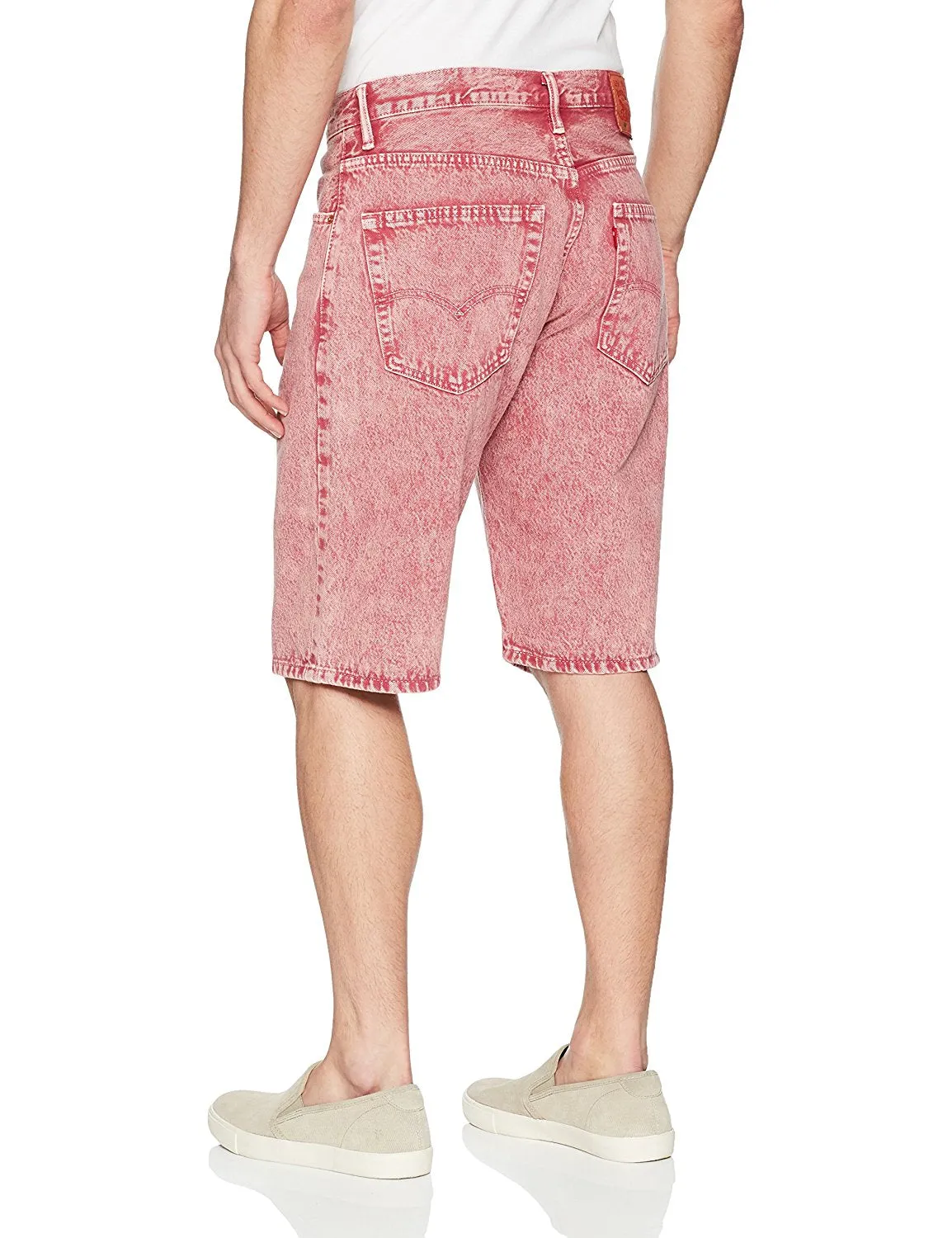 Levi's Men's 569 Loose Straight Fit Short Ruby Red Slippers