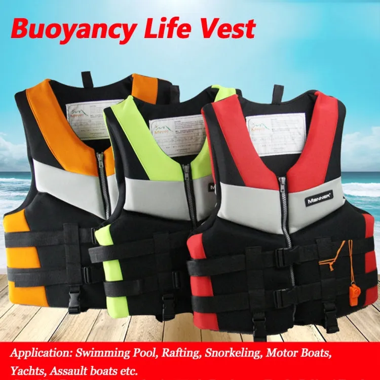 MANNER QP2030 Adult Buoyancy Vest Swimming Aid Life Jacket, Size:XXL(Red)