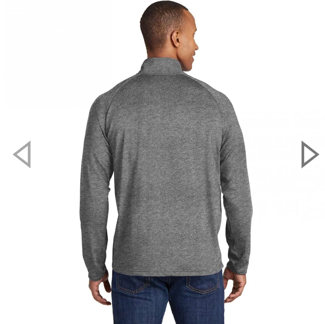 Men's Heathered Grey Sport-Tek 1/4 Zip Pullover