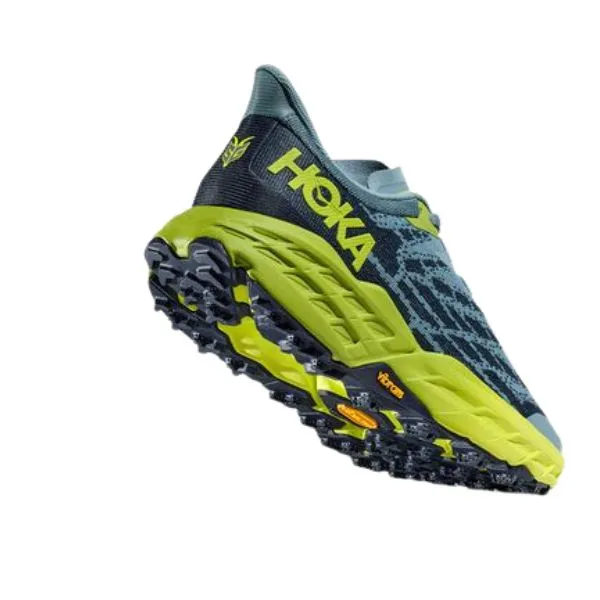 Mens Hoka Speedgoat 5 - Stone Blue / Dark Citron