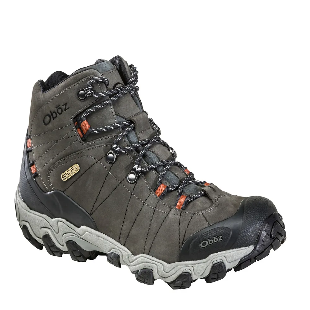 Men's Oboz Bridger Mid Waterproof Color: Raven