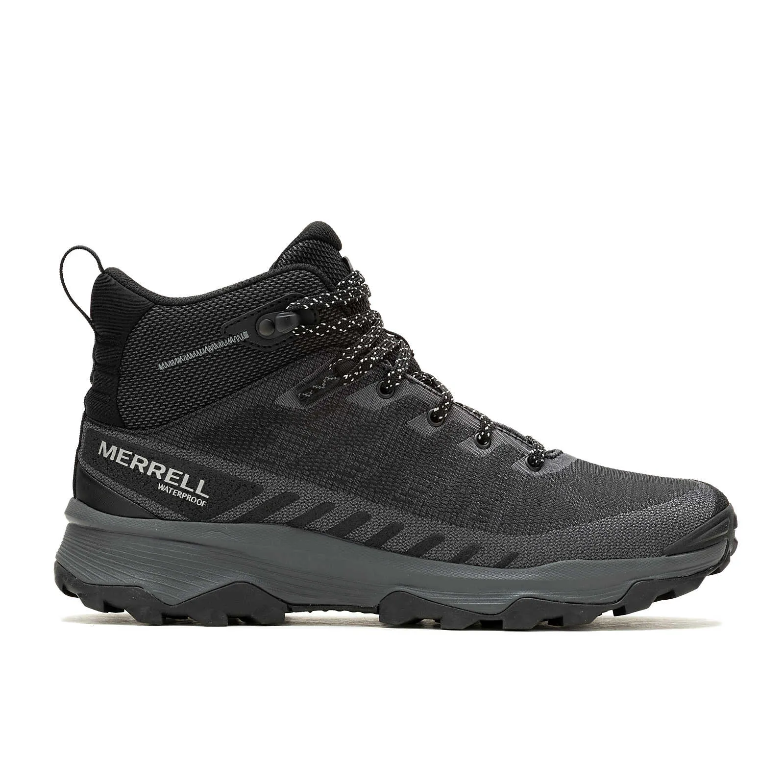 Merrell Men's Moab Speed Eco Mid Waterproof Hiker in Black & Mosstone