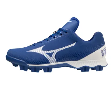 Mizuno Lightrevo TPU Moulded Adult Baseball/Softball Cleat - Royal/White