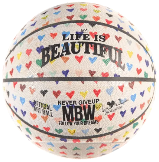 Mondriart Basketball Sports Ball Object Art by Mr Brainwash- Thierry Guetta