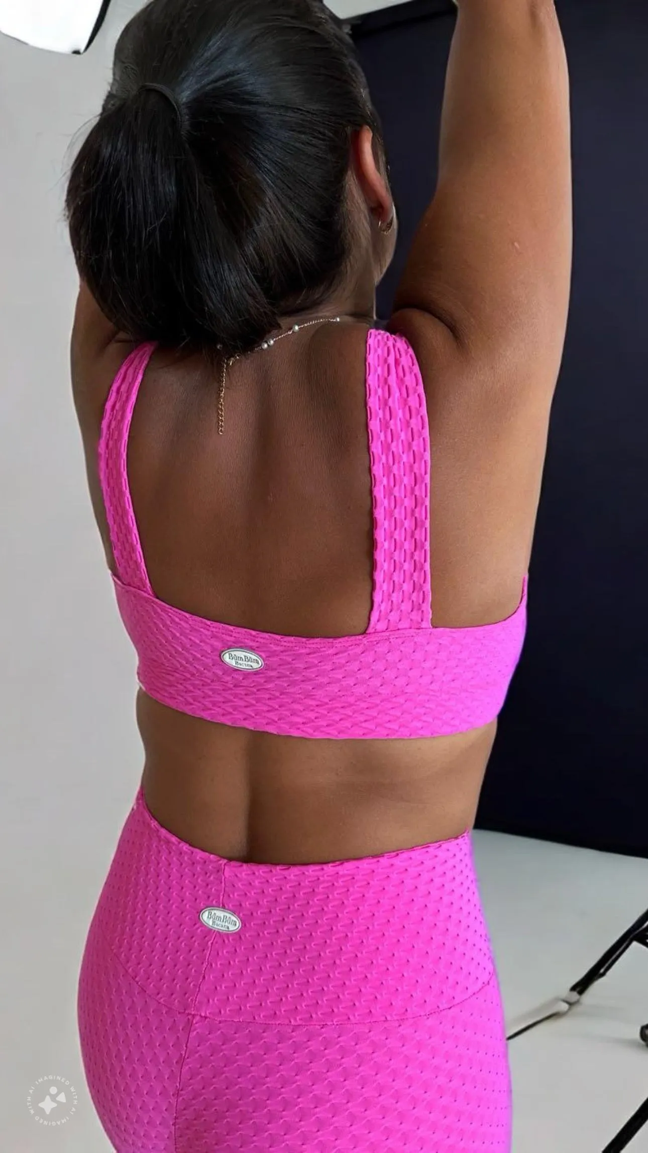 Neon Pink Zig Zag Mystique Crop Top