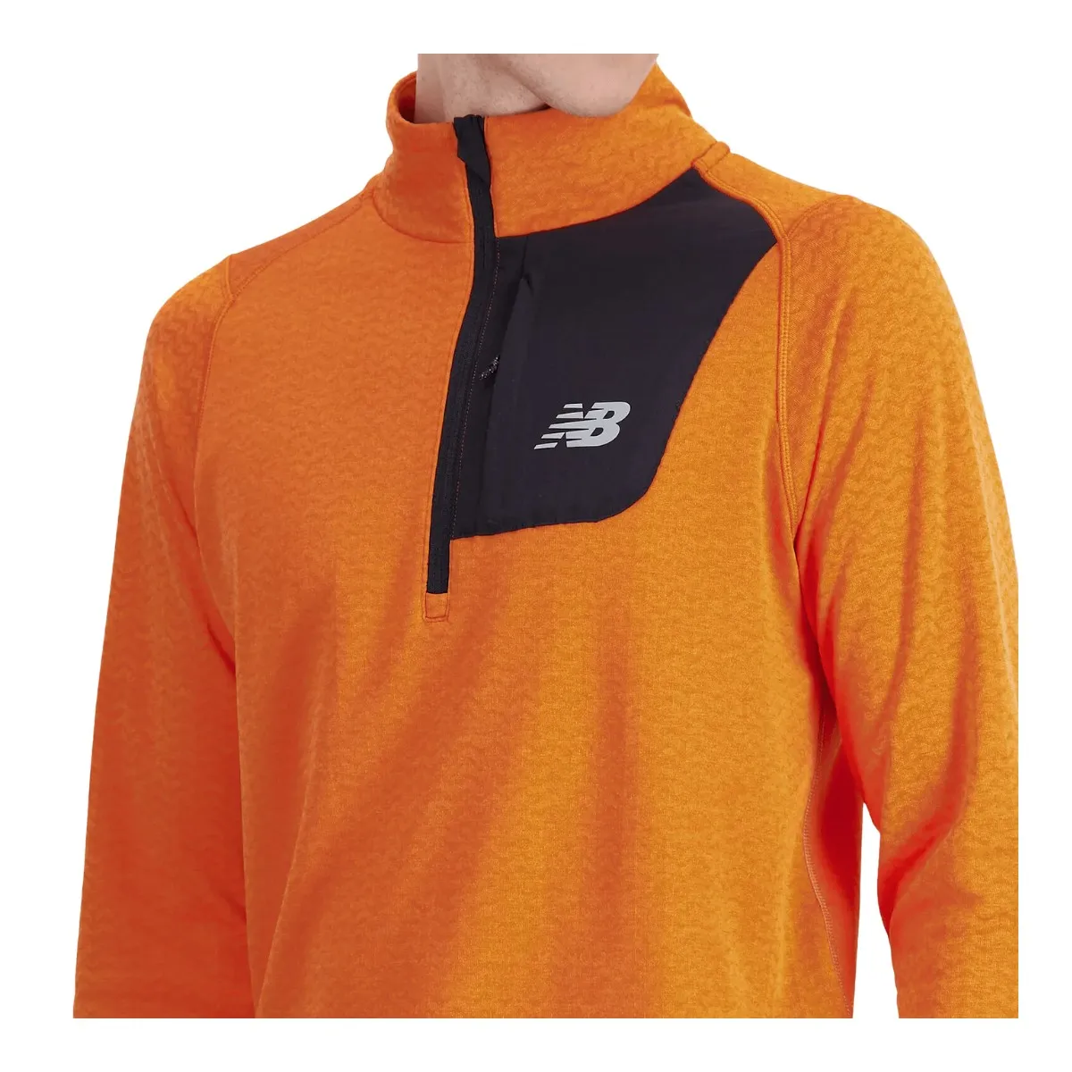 New Balance Heat Grid Half Zip Jacket Orange