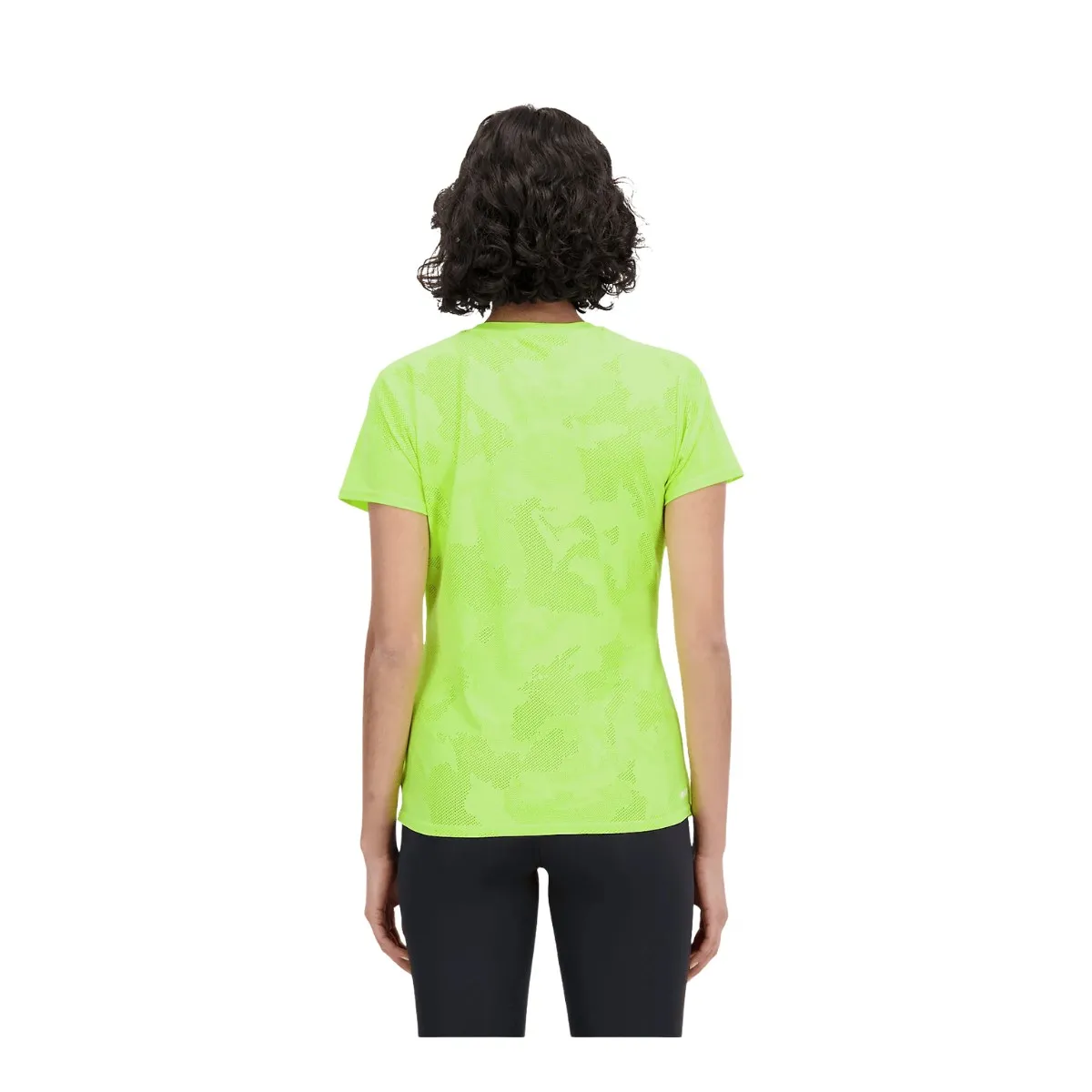 New Balance Q Speed Jacquard Short Sleeve Lime Green Women's Shirt