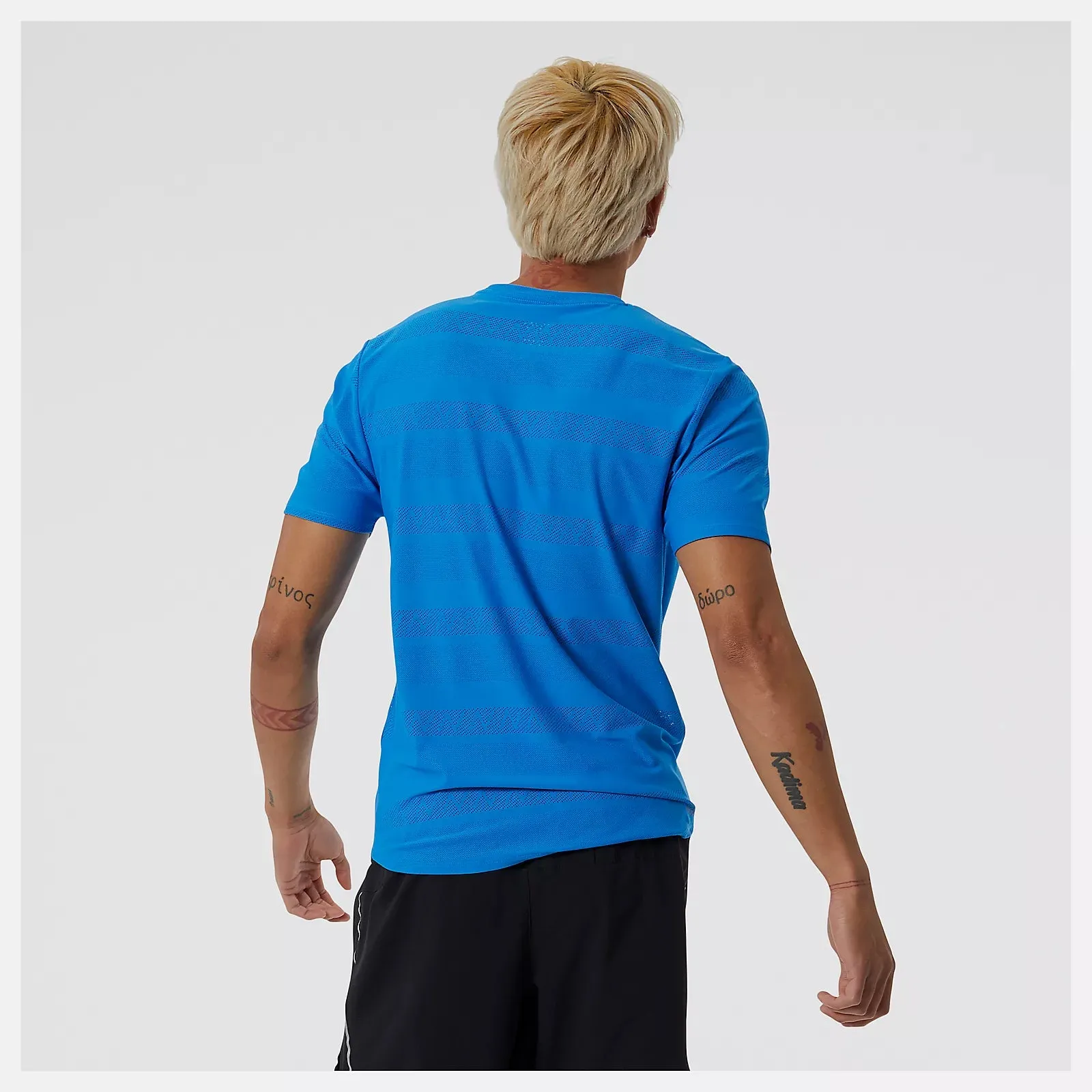 New Balance | Q Speed Jaquard Short Sleeve | Men's | Serene Blue