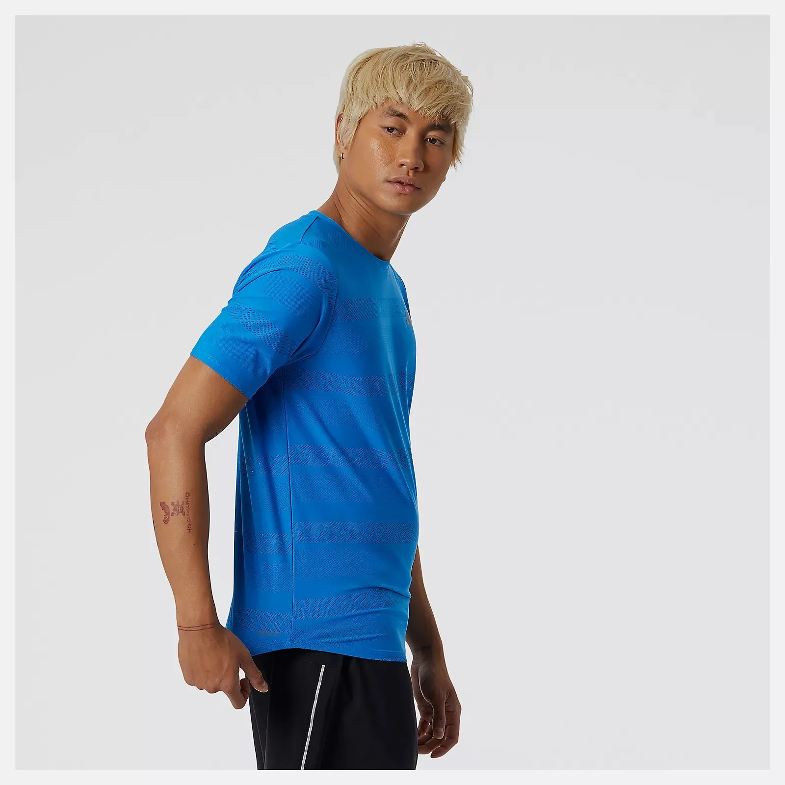 New Balance | Q Speed Jaquard Short Sleeve | Men's | Serene Blue