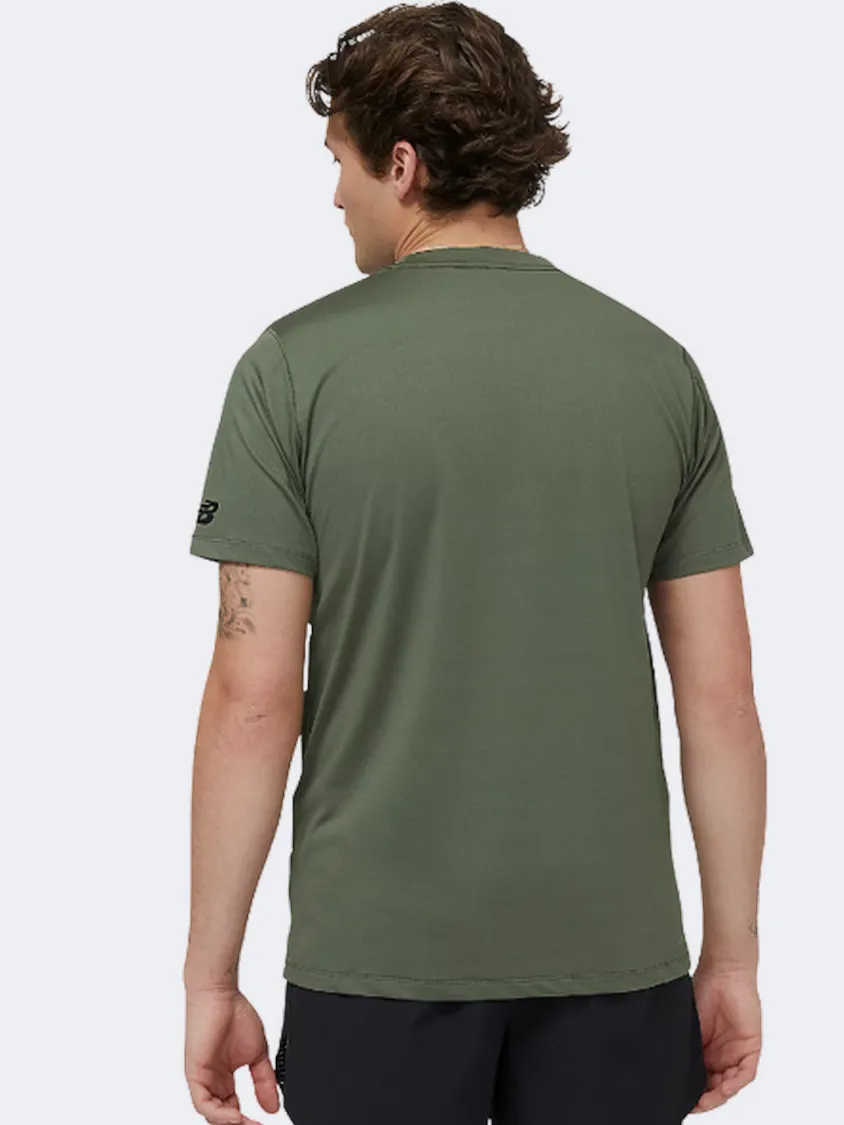 New Balance Tenacity Graphic Men Performance T-Shirt Olive