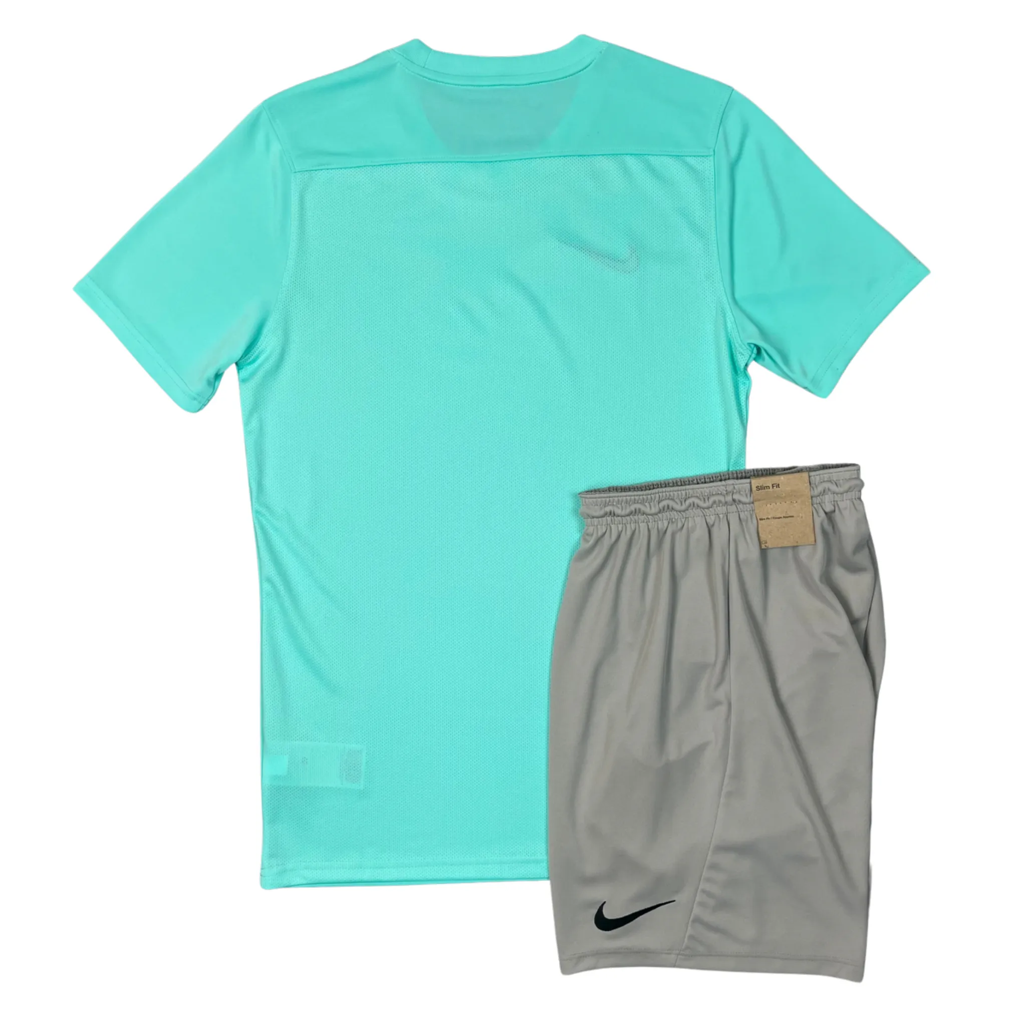 Nike Dri-Fit Tshirt / Shorts Set - Hyper Turquoise / Grey