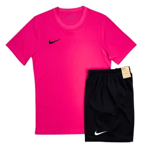 Nike Dri-Fit Tshirt / Shorts Set - Pink / Black