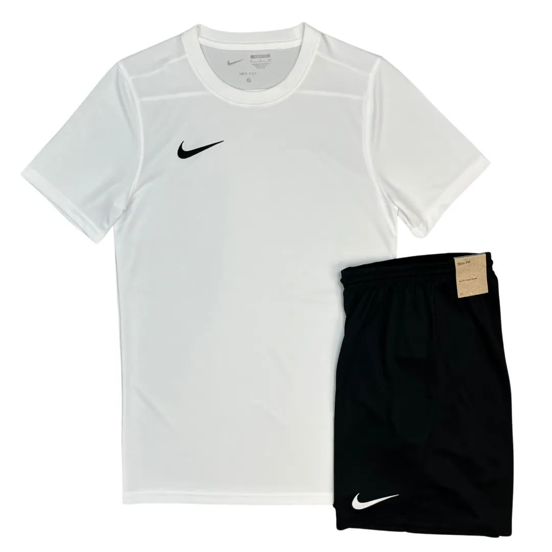 Nike Dri-Fit Tshirt / Shorts Set - White / Black