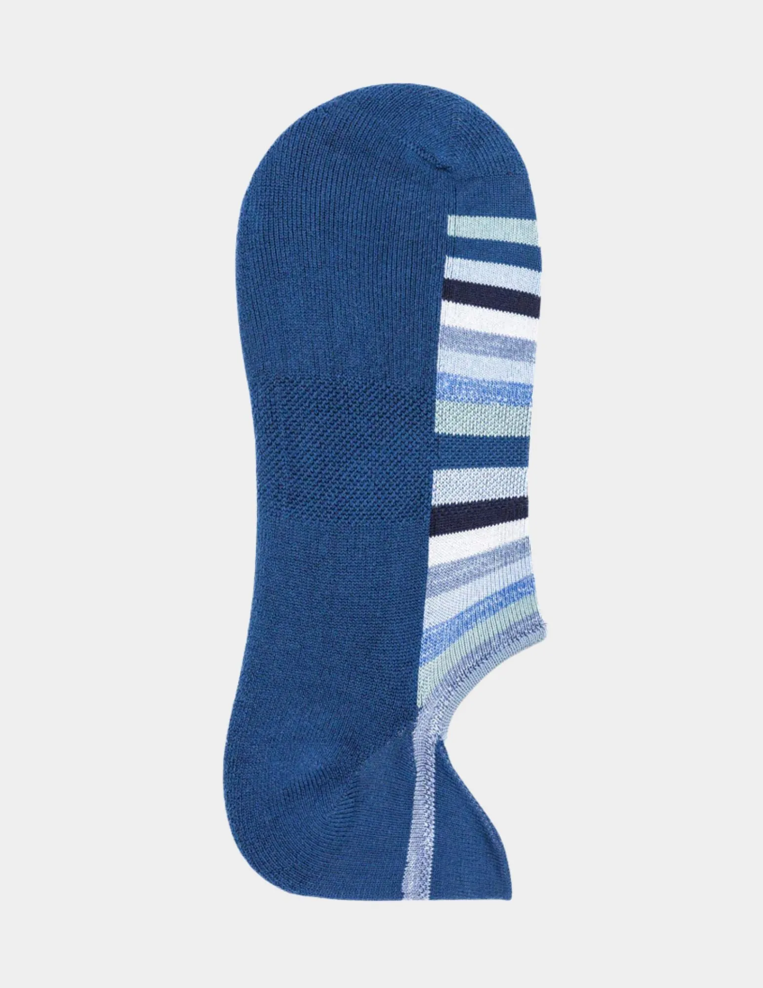 No Show Sneaker Rainbow Stripe Socks | Denim/Blue