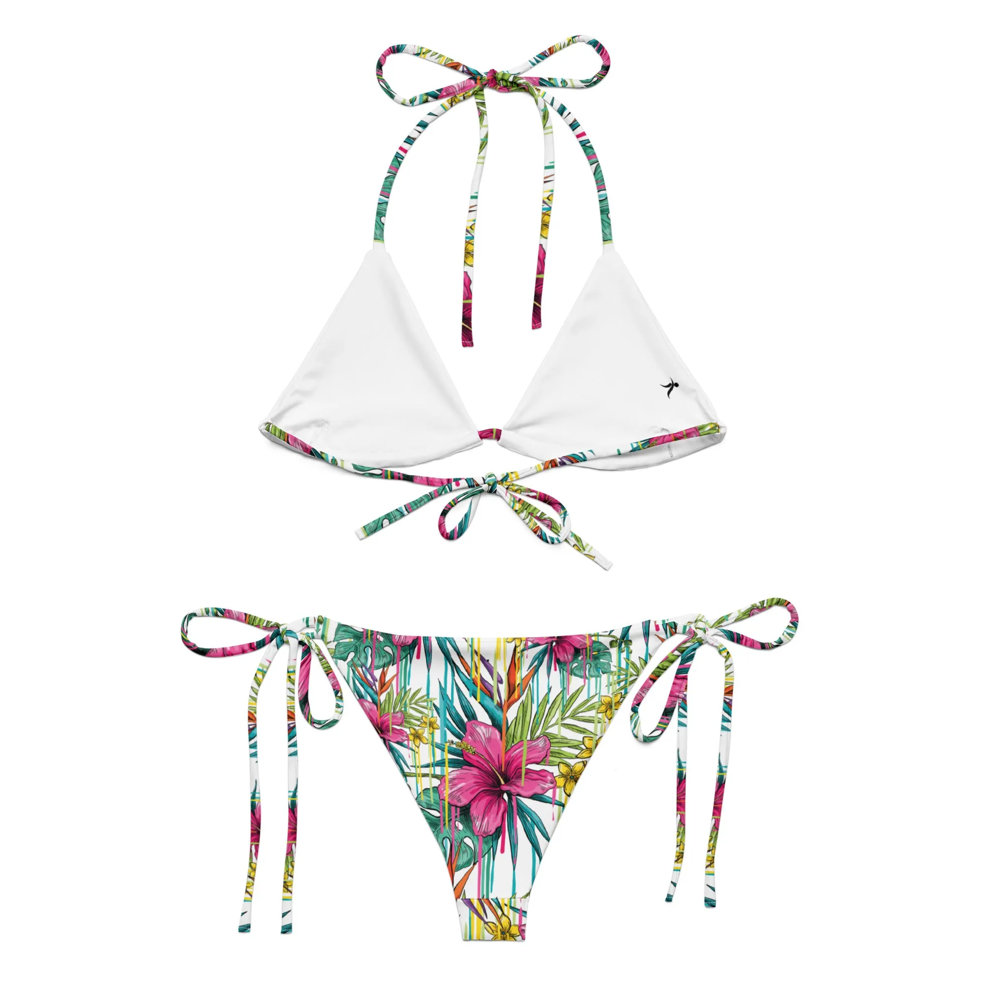 Pink Floral string bikini