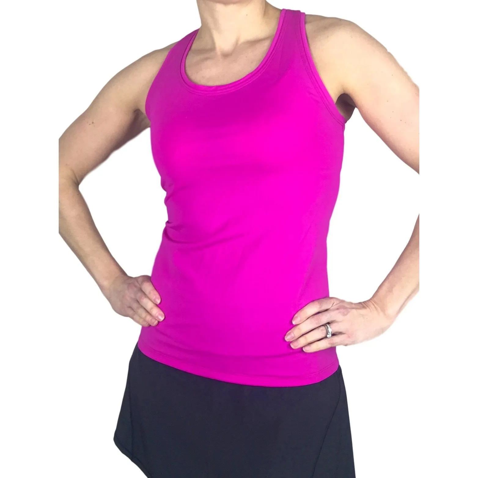 Pink Racerback Athletic Tank, Golf Shirt, Tennis Shirt, Running Shirt or Top, Yoga Top