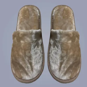 Plush Closed Toe Slippers for Indoor - One Size - Unisex