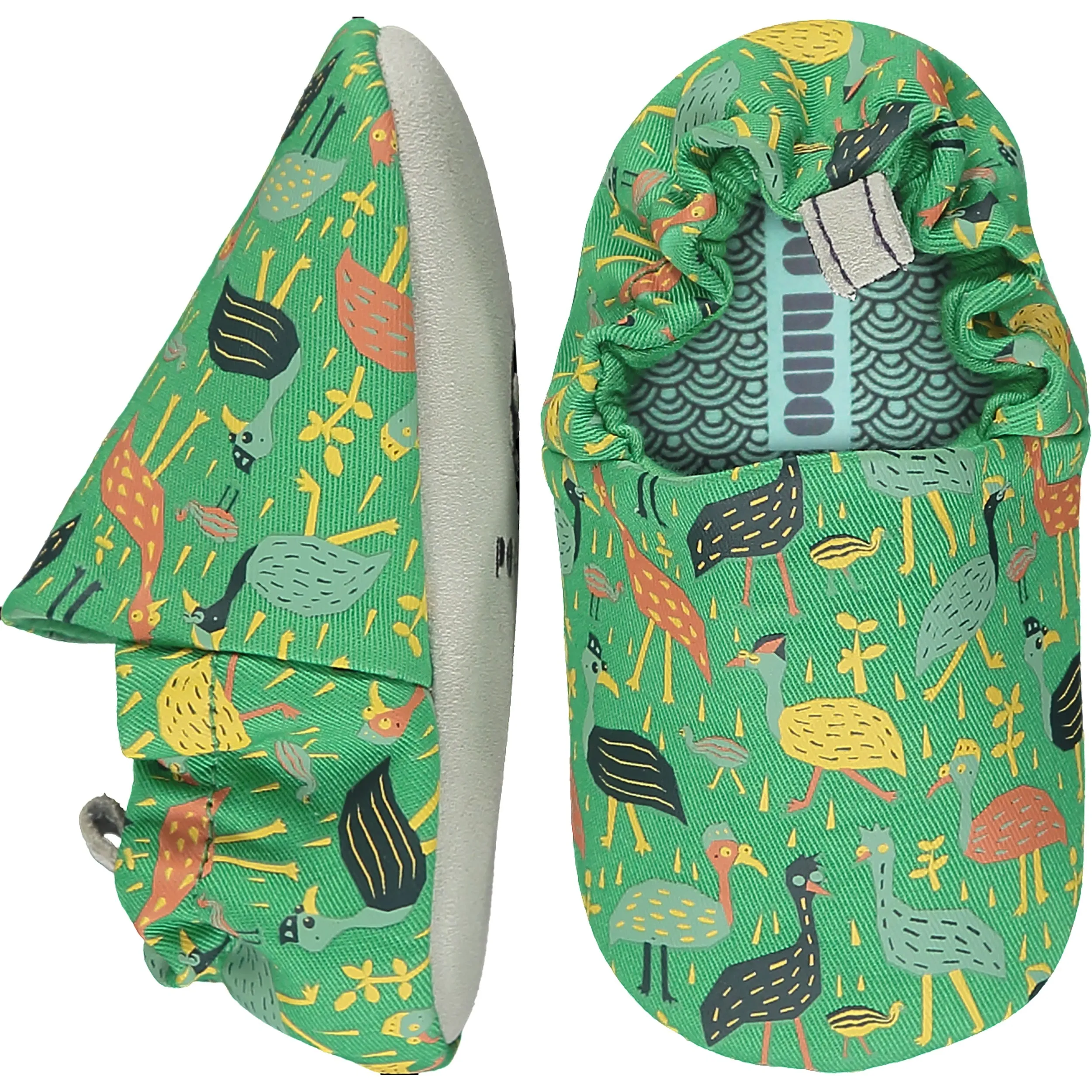 Poco Nido Big Birds Green Slip Ons 12-18M (EU19 - EU21)